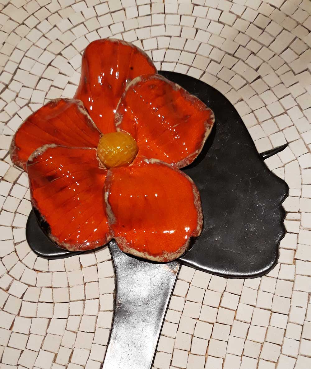 obraz Dáma s kvetom 2