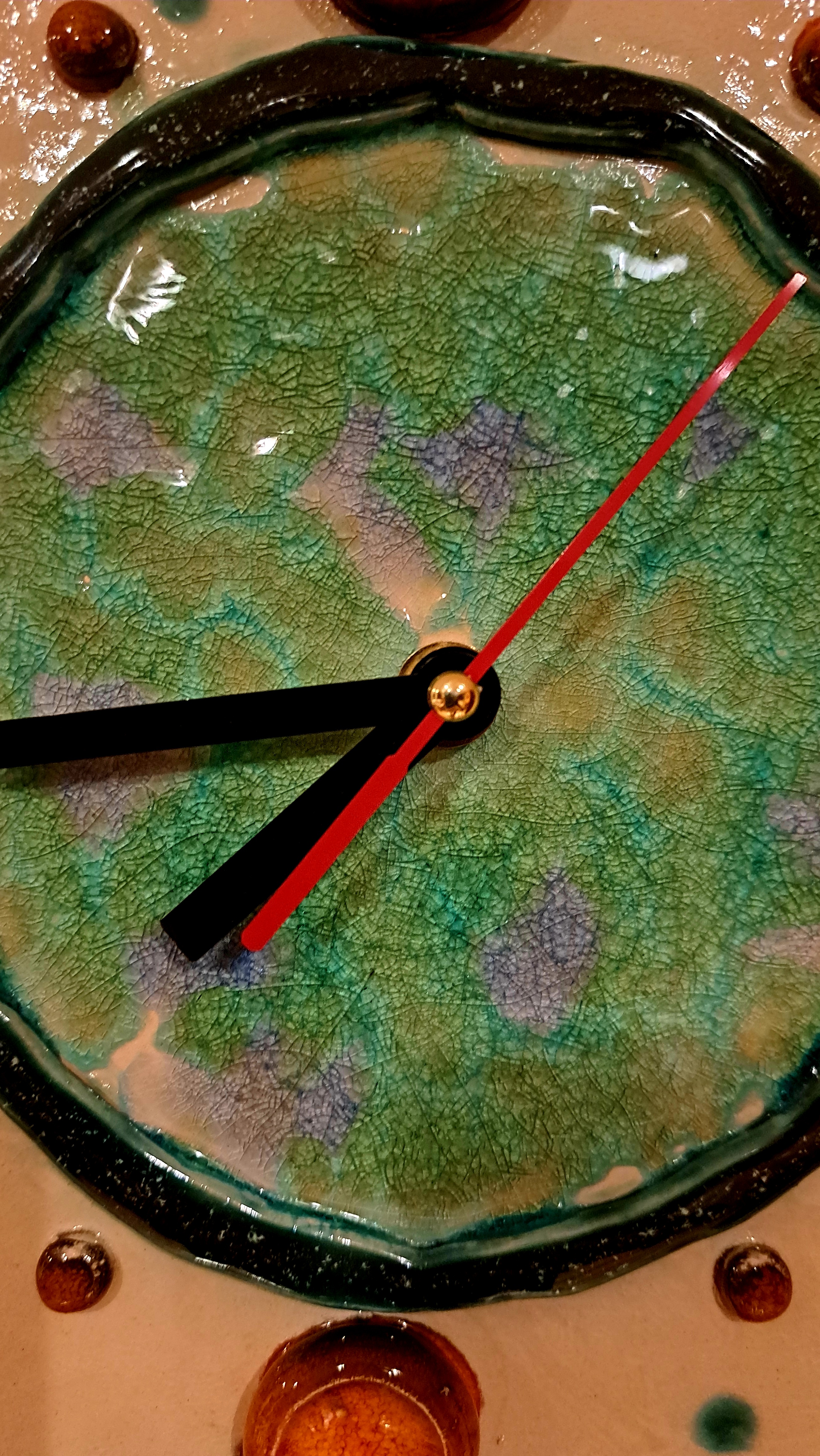 hodiny nástenné zelené 2