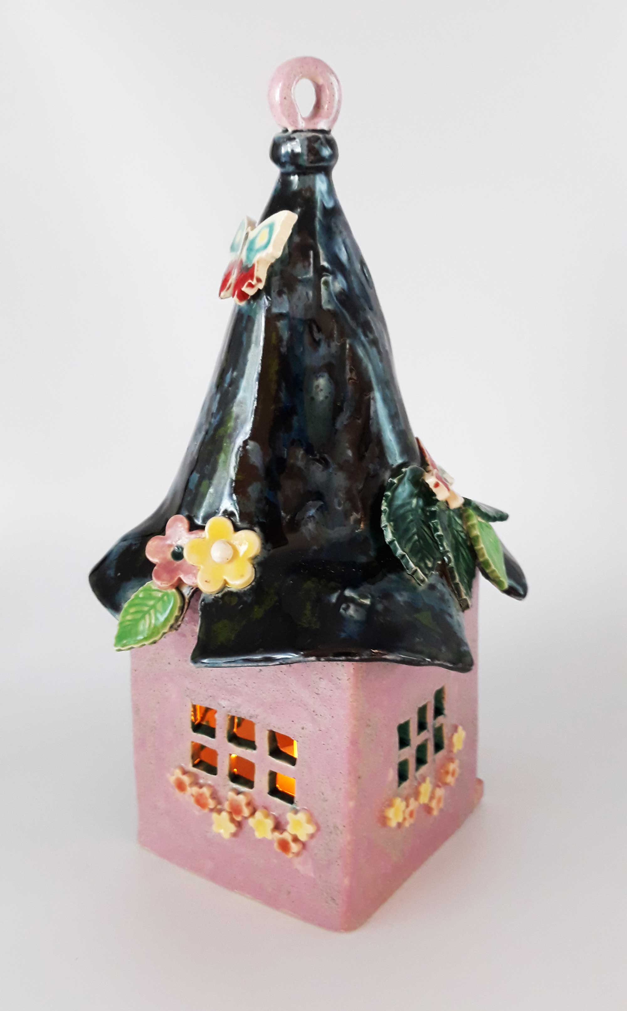 lampášik - domček ružový 2