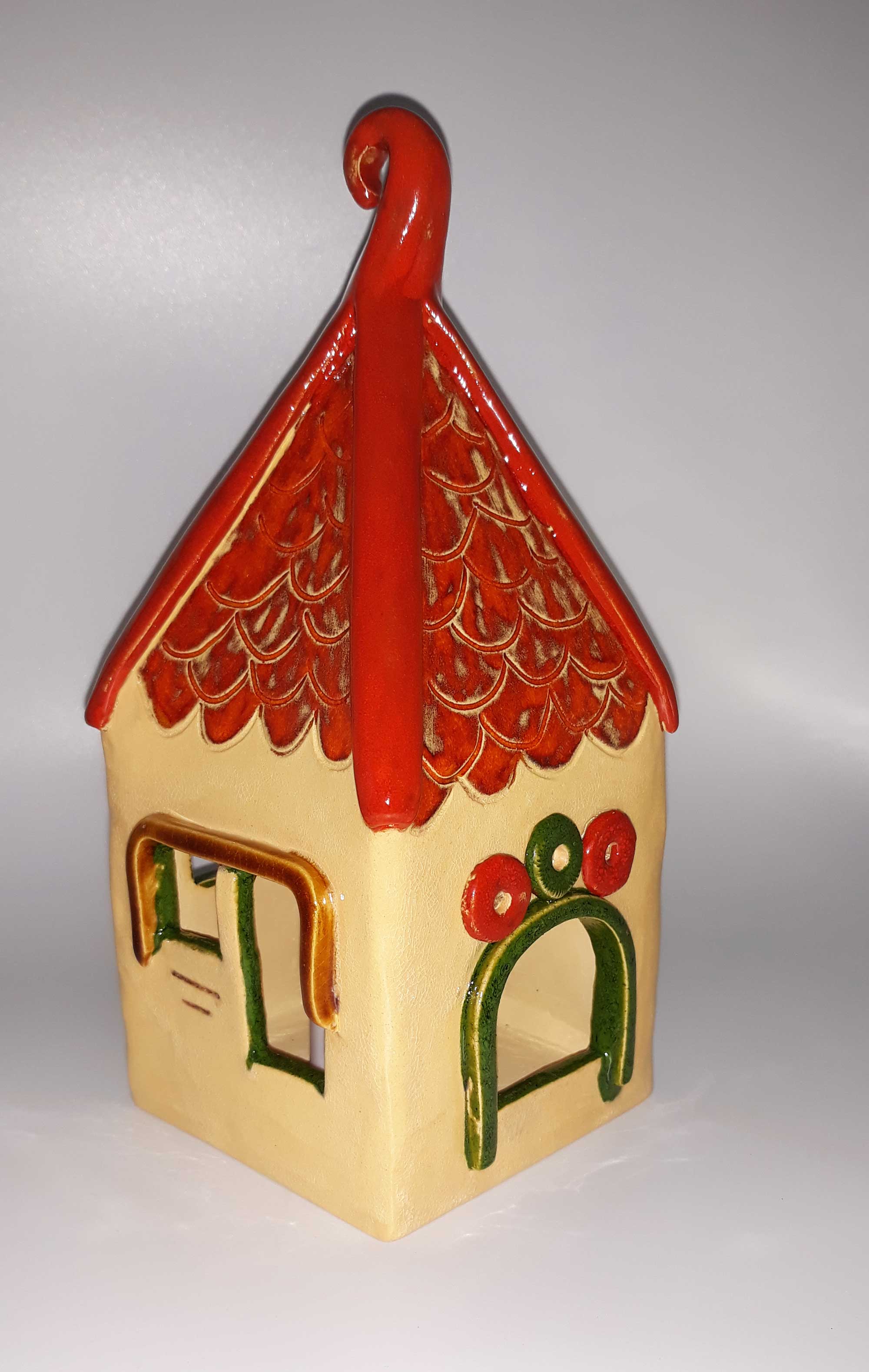 lampášik - domček červený 3