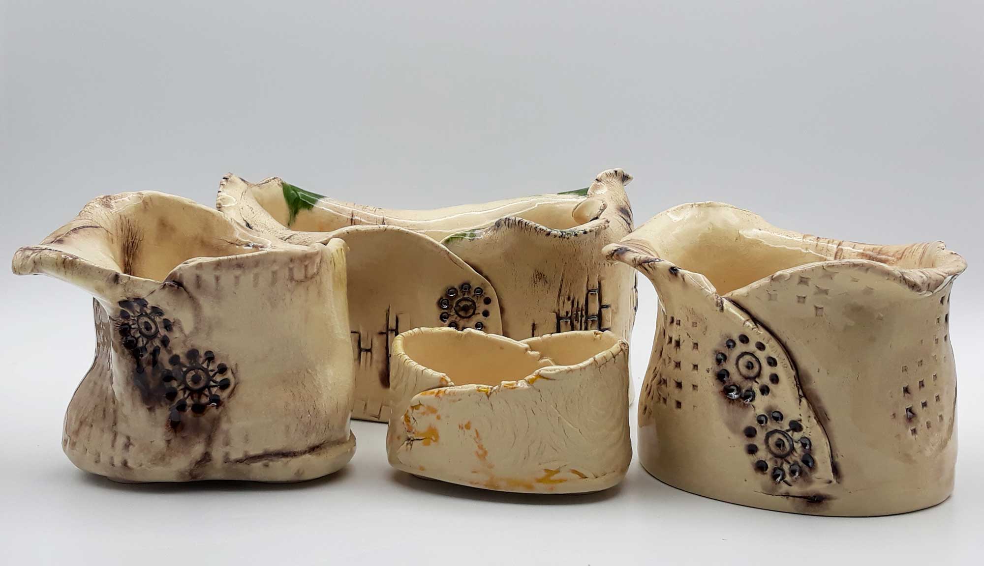 Sada kvetináčov prírodných 3