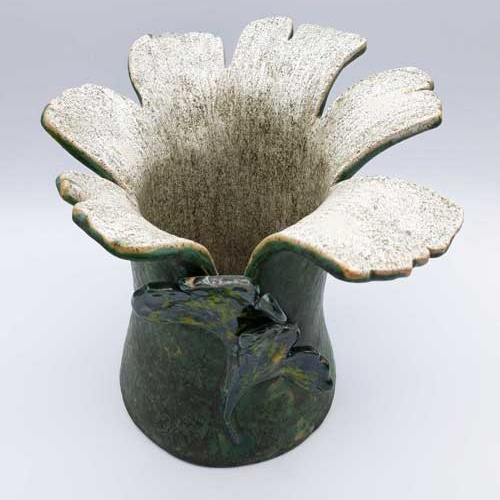 Keramická zelená váza 2